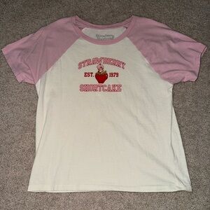 strawberry shortcake baseball tee